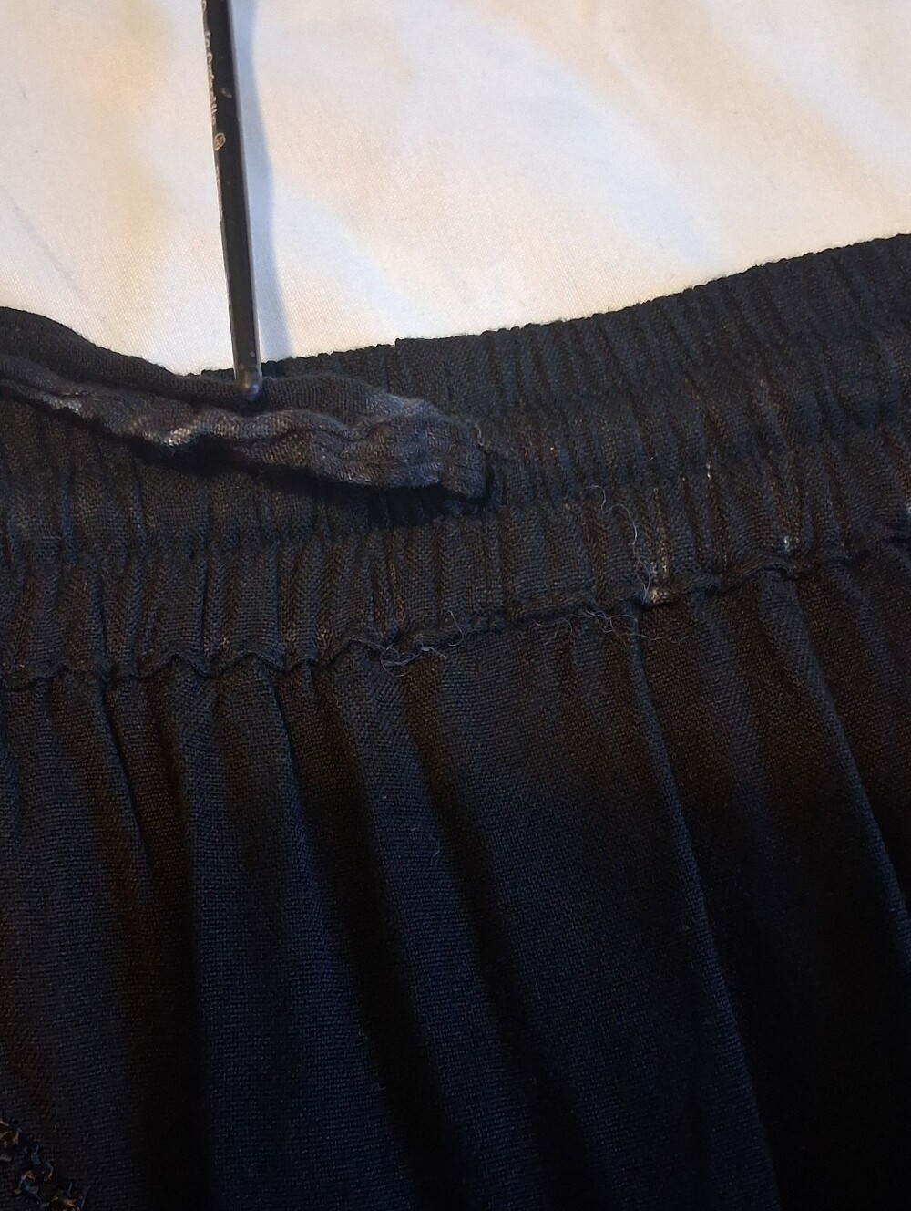 Victorian Style Black Tiered Skirt Embroidered Handkerchief Renaissance - Picture 14 of 16